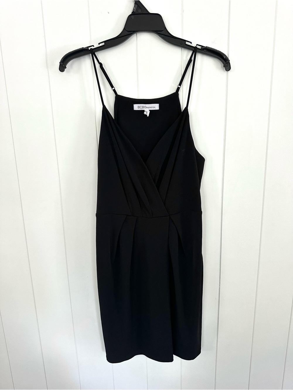 BCBGeneration Black Spaghetti-Strap Little Black Dress